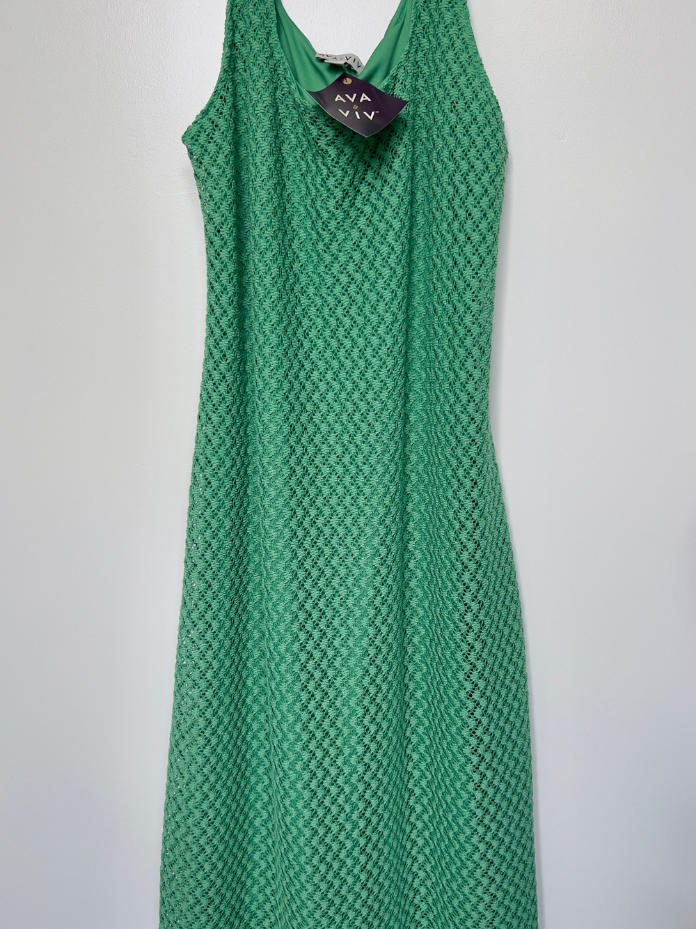 Ava & Viv Mint Green Textured Maxi Dress